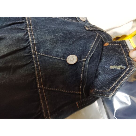 Whistles Denim A-Line Skirt Embroidered Bird Design & Stud Details Womens Size 1 - Picture 7 of 8